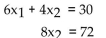 Write the system as a matrix equation of the form AX = B. -6 8