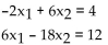 The system cannot be solved by matrix inverse methods. Find a method that could be used and then solve the system. -