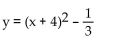 <strong>Write an equation for the graph in the form k, where a is either 1 or -1 and h and k are integers. </strong> A) B) C) D)