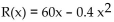 Solve the problem. -In economics, functions that involve revenue, cost and profit are used. Suppose R(x) and C(x) denote the total revenue and the total cost, respectively, of producing a new high-tech widget. The difference P(x) = R(x) - C(x) Represents the total profit for producing x widgets. Given x widgets. Given and C(x) = 3x + 13, find the Equation for P(x).
