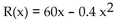 Solve the problem. -In economics, functions that involve revenue, cost and profit are used. Suppose R(x) and C(x) denote the total revenue and the total cost, respectively, of producing a new high-tech widget. The difference P(x) = R(x) - C(x) Represents the total profit for producing x widgets. Given x widgets. Given a and C(x) = 3x + 13, find P(100).