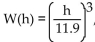 Solve the problem. -Assume that a person's critical weight W, defined as the weight above which the risk of death rises dramatically, is given by , where W , where W is in pounds and h is the person's height in inches. Find the tcritical weight for a person who is 6 ft 11 in. tall. Round to the nearest tenth.