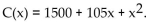 Solve the problem. -The financial department of a company that manufactures portable MP3 players arrived at the following daily cost equation for manufacturing x MP3 players per day: per day:   The average cost per unit at The average cost per unit at a production level of players per day is per day is   (A) Find the rational function   (B) Graph the average cost function on a graphing utility for Graph the average cost function on a graphing utility for 10   (C) Use the appropriate command on a graphing utility to find the daily production level (to the nearest integer) at which the average cost per player is a minimum. What is the minimum average cost (to the nearest cent)?