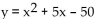 For the polynomial function find the following: (i) Degree of the polynomial; (ii) All x intercepts; (iii) The y intercept. -