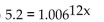 Solve for x to two decimal places (using a calculator). -1)