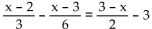 <strong>Solve the problem. Express your answer as an integer or simplified fraction. Solve: : </strong> A) 2 B) - 3 C) 3 D) - 2