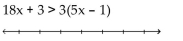 <strong>Solve the inequality and graph. Express your answer in interval notation. </strong> A) B) C) D)