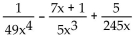 Provide an appropriate response. Combine into a single fraction and simplify: