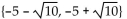 <strong>Use the quadratic formula to solve the equation. + 10x + 15 = 0</strong> A) B) C) D)