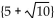 <strong>Use the quadratic formula to solve the equation. + 10x + 15 = 0</strong> A) B) C) D)
