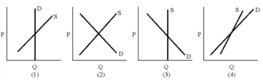 Figure 18-3 -In which panel of Figure 18-3 would an excise tax be borne entirely by the consumer?