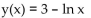 <strong>Find an explicit expression for the particular solution that satisfies the given initial condition. ln </strong> A) B) C) D) y(x) = 3 - ln(x + 2)
