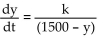 <strong>Solve the problem. The deer population y in a forest is growing at a rate proportional to the difference between the population and an upper limit of 1500 deer.</strong> A) B) C) D)