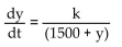 <strong>Solve the problem. The deer population y in a forest is growing at a rate proportional to the difference between the population and an upper limit of 1500 deer.</strong> A) B) C) D)