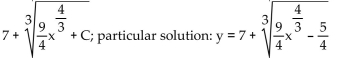 <strong>Find the general solution for the differential equation. Then find the particular solution satisfying the initial condition. y </strong> A) B) C) D)