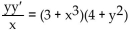 <strong>Find the general solution for the differential equation. Do not attempt to find an explicit expression for the solution. </strong> A) B) C) D)