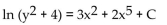 <strong>Find the general solution for the differential equation. Do not attempt to find an explicit expression for the solution. </strong> A) B) C) D)