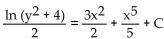 <strong>Find the general solution for the differential equation. Do not attempt to find an explicit expression for the solution. </strong> A) B) C) D)