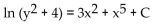<strong>Find the general solution for the differential equation. Do not attempt to find an explicit expression for the solution. </strong> A) B) C) D)