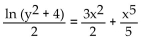 <strong>Find the general solution for the differential equation. Do not attempt to find an explicit expression for the solution. </strong> A) B) C) D)