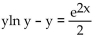 <strong>Find the general solution for the differential equation. Do not attempt to find an explicit expression for the solution. </strong> A) B) C) D)