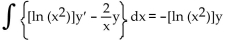 <strong>Replace the ? with a function of x that will make the integrand equal to the derivative of a product, and then find the antiderivative. Choose 0 for the constant of integration. </strong> A) B) C) D)