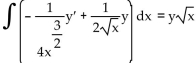 <strong>Replace the ? with a function of x that will make the integrand equal to the derivative of a product, and then find the antiderivative. Choose 0 for the constant of integration. </strong> A) B) C) D)