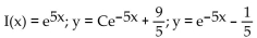 <strong>Find the integrating factor, the general solution, and the particular solution satisfying the given initial condition. </strong> A) B) C) D)