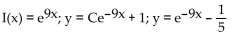 <strong>Find the integrating factor, the general solution, and the particular solution satisfying the given initial condition. </strong> A) B) C) D)
