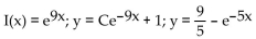 <strong>Find the integrating factor, the general solution, and the particular solution satisfying the given initial condition. </strong> A) B) C) D)
