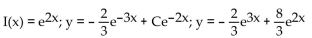 <strong>Find the integrating factor, the general solution, and the particular solution satisfying the given initial condition. </strong> A) B) C) D)