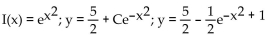 <strong>Find the integrating factor, the general solution, and the particular solution satisfying the given initial condition. </strong> A) B) C) D)