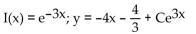 <strong>Find the integrating factor I(x) for each equation, and then find the general solution. </strong> A) B) C) D)