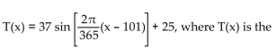 <strong>Solve the problem. The temperature in Fairbanks s approximated by temperature on day x, with x = 1 corresponding to Jan 1 and x = 365 corresponding to Dec 31. Estimate the temperature, to the nearest degree, on day 8.</strong> A) B) C) D)