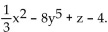 <strong>Find the value. Find f(-3, 1, 5) for f(x, y, z) = </strong> A) -5 B) 1 C) 10 D) -4