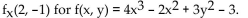 <strong>Find the partial derivative. Find </strong> A) 8 B) -48 C) 16 D) 40