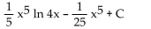 <strong>Evaluate using integration by parts. </strong> A) B) C) D)