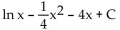 <strong>Evaluate using integration by parts. </strong> A) B) C) D)