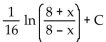 <strong>Find the indefinite integral using a table of integration formulas. </strong> A) B) C) D)
