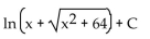 <strong>Find the indefinite integral using a table of integration formulas. </strong> A) B) C) D)