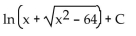 <strong>Find the indefinite integral using a table of integration formulas. </strong> A) B) C) D)