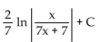 <strong>Find the indefinite integral using a table of integration formulas. </strong> A) B) C) D)