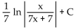 <strong>Find the indefinite integral using a table of integration formulas. </strong> A) B) C) D)