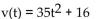 <strong>Solve the problem. An rock's acceleration at time t is given by a(t) = 16t, and its initial velocity is 35. Find the velocity function v(t).</strong> A) B) C) D)