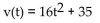 <strong>Solve the problem. An rock's acceleration at time t is given by a(t) = 16t, and its initial velocity is 35. Find the velocity function v(t).</strong> A) B) C) D)