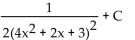 <strong>Find the integral. </strong> A) B) C) D)