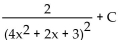 <strong>Find the integral. </strong> A) B) C) D)