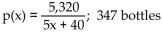 <strong>Solve the problem. The marginal price for a weekly demand of x bottles of cough medicine in a drug store is given by . Find the price-demand equation if the weekly demand is 125 when the price of a bottle of cough medicine is $4. What is the weekly demand (to the nearest bottle) when the price is $3?</strong> A) B) C) D)