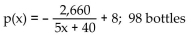 <strong>Solve the problem. The marginal price for a weekly demand of x bottles of cough medicine in a drug store is given by . Find the price-demand equation if the weekly demand is 125 when the price of a bottle of cough medicine is $4. What is the weekly demand (to the nearest bottle) when the price is $3?</strong> A) B) C) D)