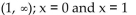 <strong>Find the intervals where the function has the indicated concavity. Give the x coordinates of inflection points. Concave downward </strong> A) B) C) (-1, 0); no inflection points D)